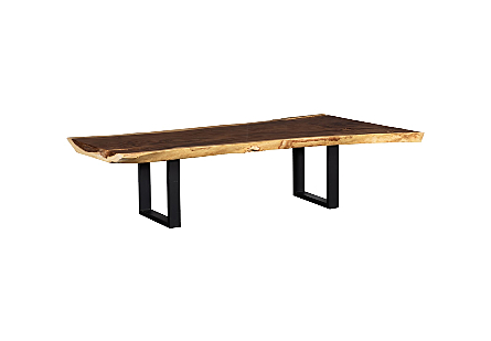 Origins Dining Table Live Edge, Natural, Satin Black Legs