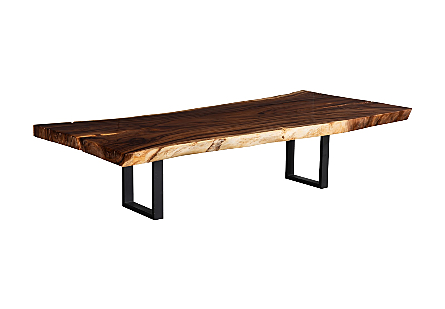 Origins Dining Table Live Edge, Natural, Satin Black Legs