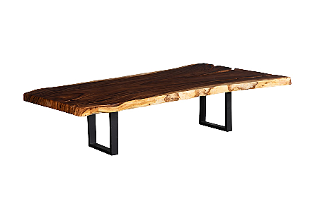 Origins Dining Table Live Edge, Natural, Satin Black Legs