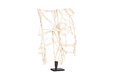 Teak Root Sculpture Bleached
