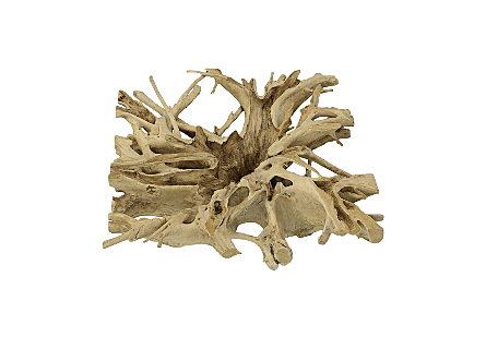 Teak Root Coffee Table Bleached, Square