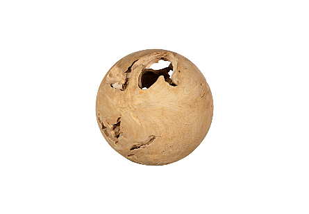 Teak Wood Ball Medium, Bleached