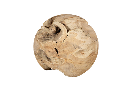 Teak Wood Ball Extra Large, Bleached