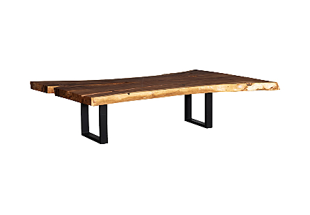 Origins Dining Table Live Edge, Natural, Satin Black Legs