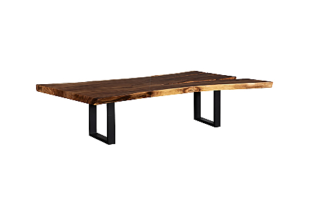 Origins Dining Table Live Edge, Natural, Satin Black Legs