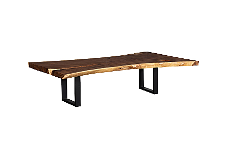 Origins Dining Table Live Edge, Natural, Satin Black Legs