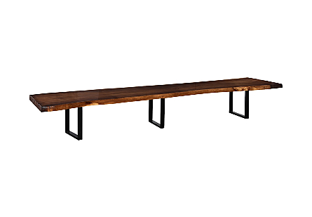 Origins Dining Table Live Edge, Natural, Satin Black Legs