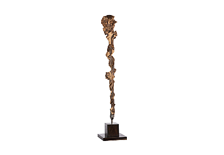 Metallurgy Wood Sculpture, Stainless Steel