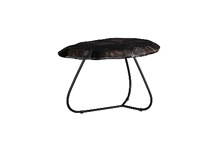 Mosaic Leaf Petrified Coffee Table Small