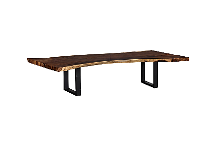 Origins Dining Table Live Edge, Natural, Satin Black Legs