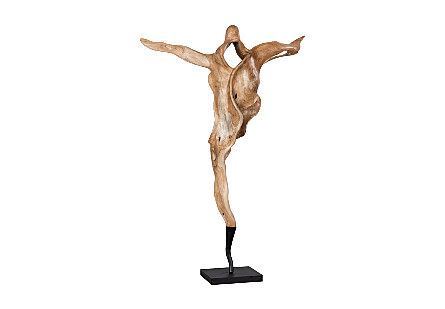 Dancing Sculpture Natural, Iron Base