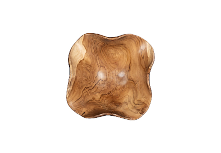 Teak Wood Bowl Natural & Black