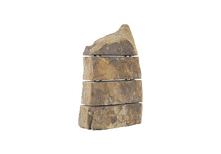 Sliced Stone Sculpture Limestone, Assorted 