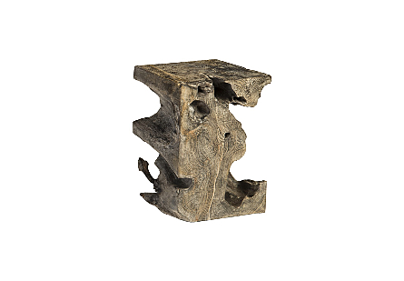 Black Wash Stool Square