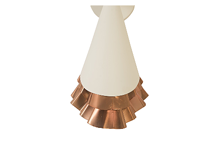 Ruffle Sconce White/Copper