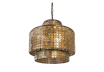 Armor Chandelier Brass