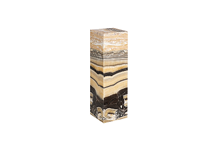 Onyx Lamp Pedestal, Square, Zebra