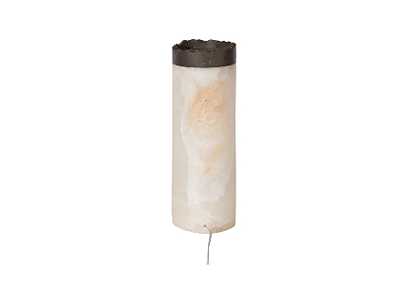 Onyx Cylindrical Lamp White, Top Black