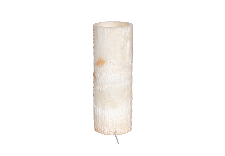 Onyx Cylindrical Lamp Rust White