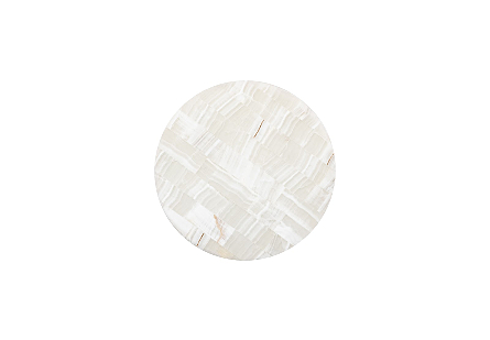 Onyx  Round Side Table White