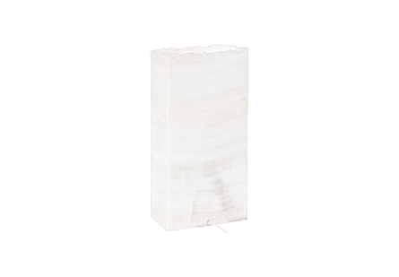 Onyx Lamp, Rectangle, White