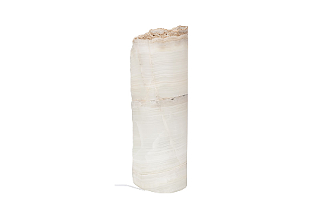 Onyx Lamp, Cylinder  White