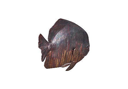 Australian Bat Fish Wall Sculpture Resin, Copper Patina Finish