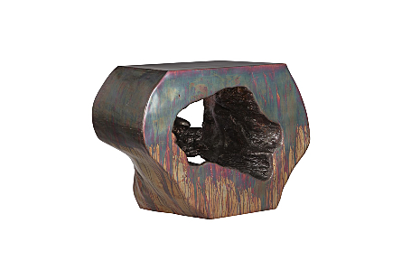 Plateada Hollow Console Copper Patina Finish