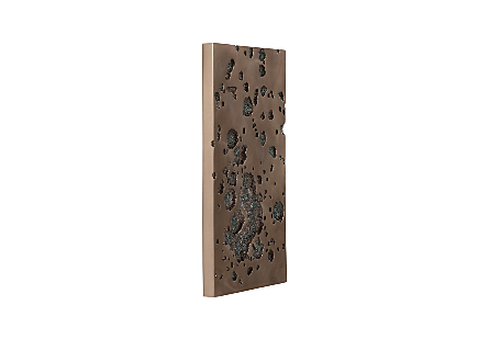 Splotch Wall Art Rectangle, Bronze Finish