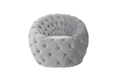 Egg Chair Cool Gray Velvet Fabric