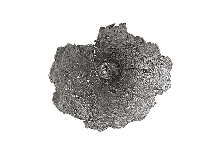 Jagged Splash Bowl Wall Art Silver Leaf