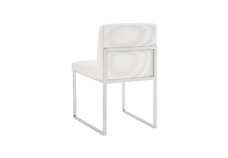 Frozen Dining Chair Corduroy White