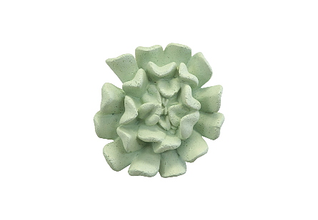 Phillips Collection Topsy-Turvy Jade Succulent Wall Art is a floral sculpture made of composite in a light green finish