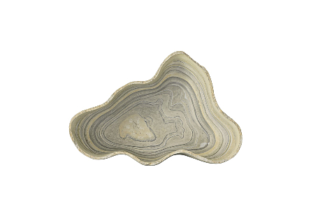 Cast Gray Onyx Bowl Faux Finish, Large