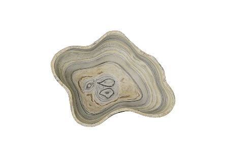 Cast Gray Onyx Bowl Faux Finish, Medium