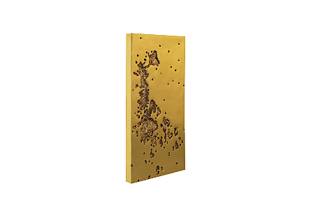 Splotch Wall Art, Rectangle, Gold Leaf