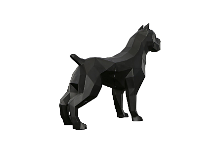 Pitbull Facet Sculpture Matte Black 