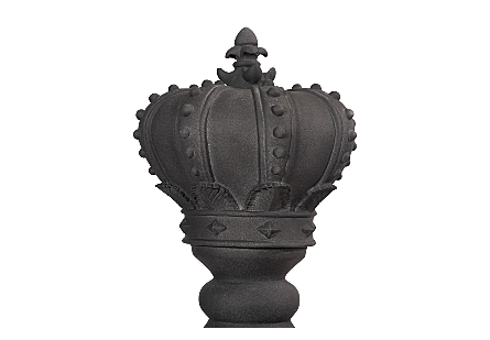 King Chess Sculpture, Cast Stone Black