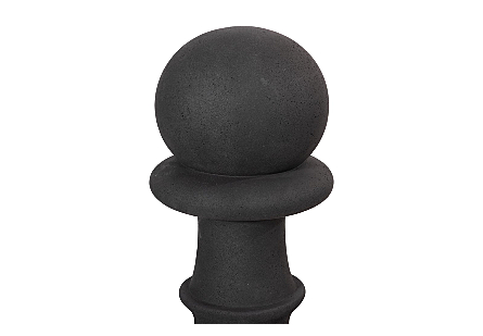 Pawn Chess Sculpture, Cast Stone Black