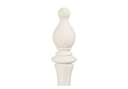 Bishop Chess Sculpture Cast Stone White