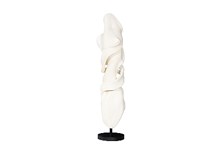 Cast Dancing Sculpture, Pirouette, Faux Bleached