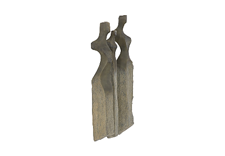 Cast Women Wall Art, Set of 3 Small, Splinter Stone Finish