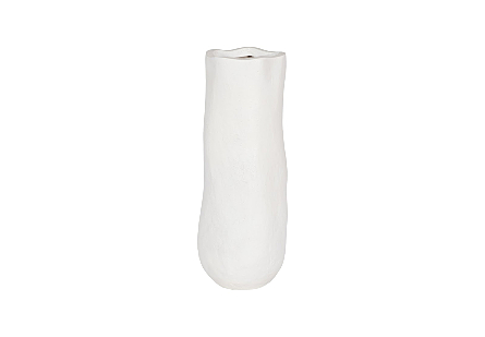 Organic Tall Vase, White