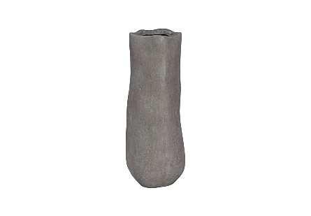 Organic Tall Vase, Gray