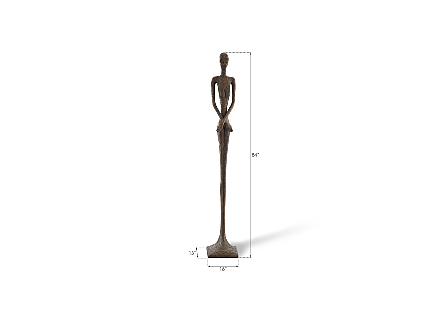 Lottie Sculpture Bronze Finish, Resin