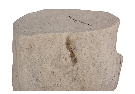 Log Stool Roman Stone, LG