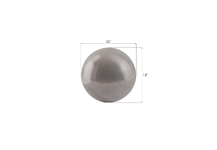 Floor Ball Small, Polished Aluminum Finish