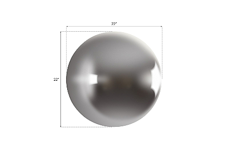 Ball on the Wall Large, Polished Aluminum Finish