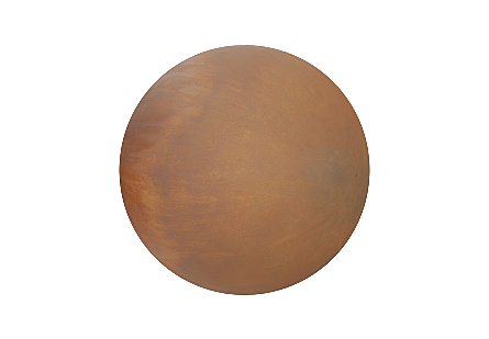 Ball on the Wall Large, Resin, Rust Finish