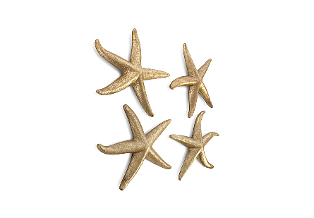 Starfish Gold Leaf, Set of 4, MD